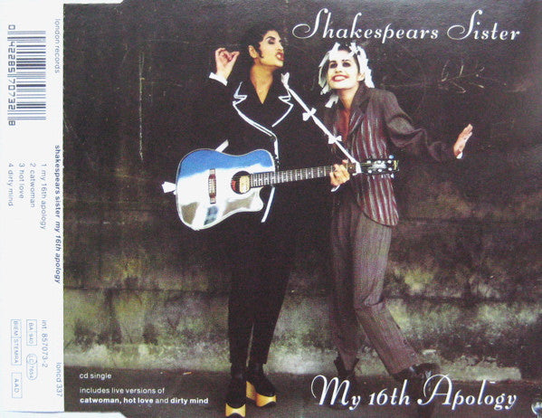 Shakespear's Sister : My 16th Apology (CD, Single)