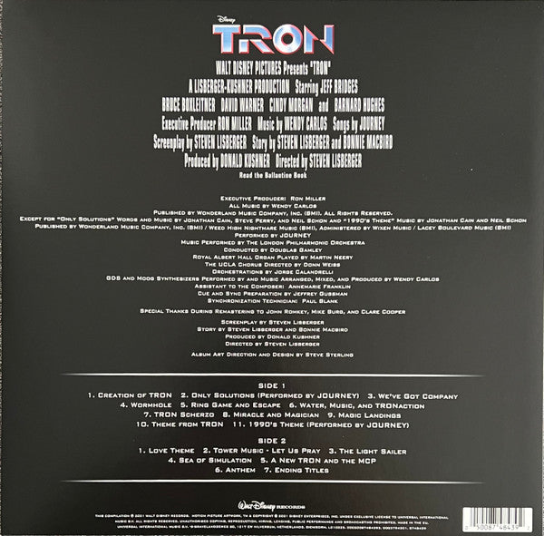 Wendy Carlos : Tron (Original Motion Picture Soundtrack)  (LP, Album, RE)