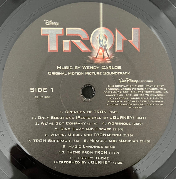 Wendy Carlos : Tron (Original Motion Picture Soundtrack)  (LP, Album, RE)
