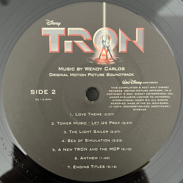 Wendy Carlos : Tron (Original Motion Picture Soundtrack)  (LP, Album, RE)