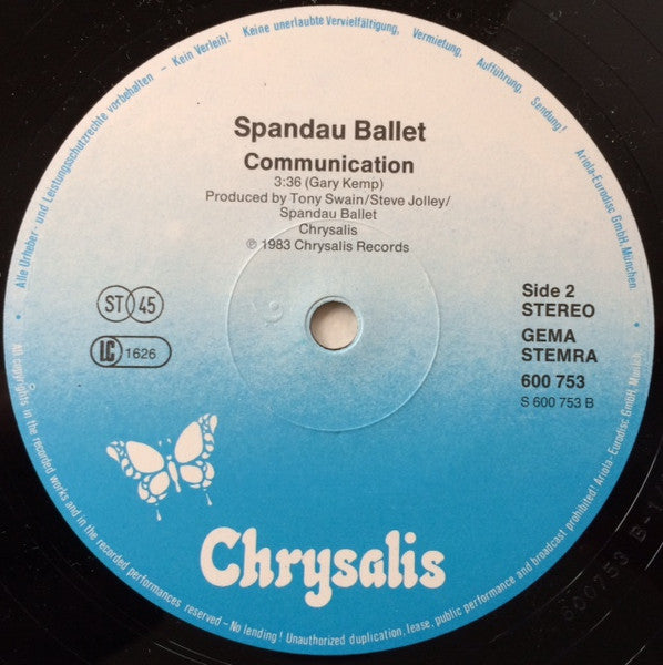 Spandau Ballet : Communication (Club Mix) (12", Pic)