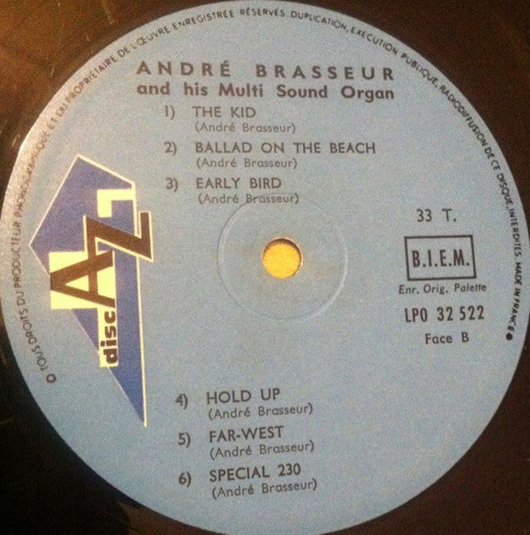 André Brasseur And His Multi-Sound Organ* : André Brasseur And His Multi-Sound Organ (LP, Album)