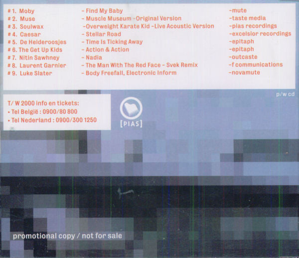 Various : Pinkpop - T/W 2000 Festival Sampler (CD, Promo, Smplr)