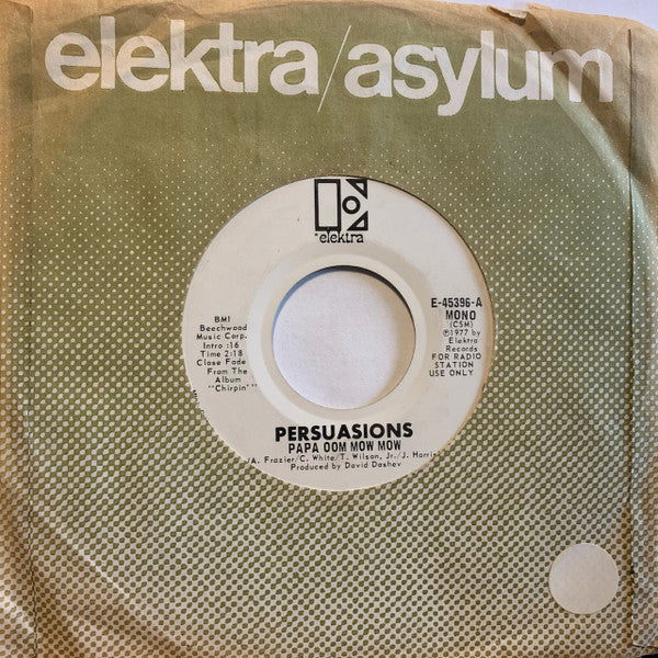 The Persuasions : Papa Oom Mow Mow (7", Single, Mono, Promo, CSM)