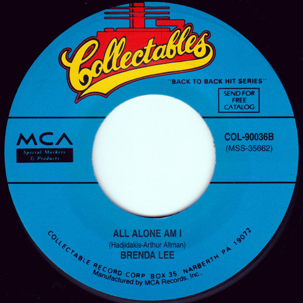 Brenda Lee : I'm Sorry / All Alone Am I (7", Rei)
