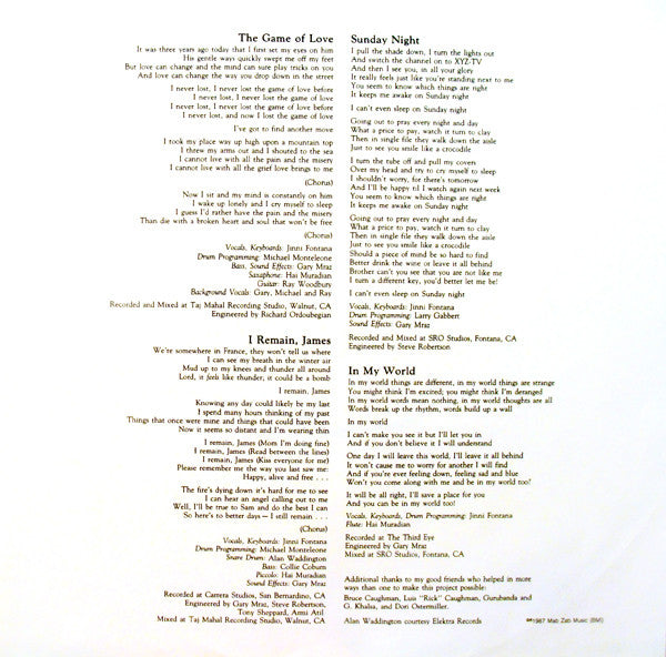 Jinni Fontana : The Game Of Love (12")