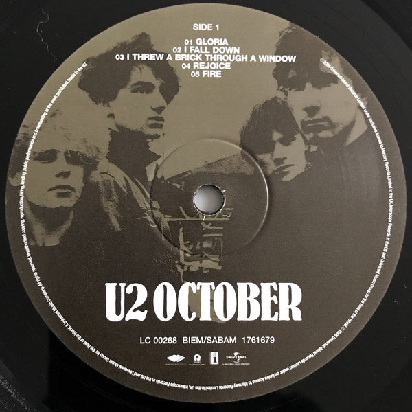 U2 : October (LP, Album, RE, RM, 180)