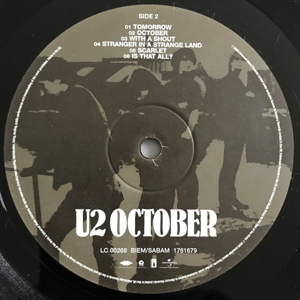 U2 : October (LP, Album, RE, RM, 180)