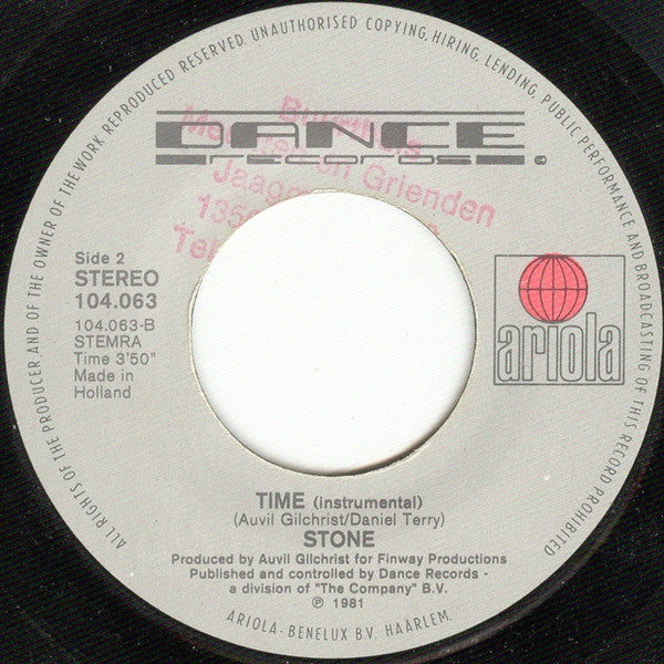 Stone : Time (7", Single)