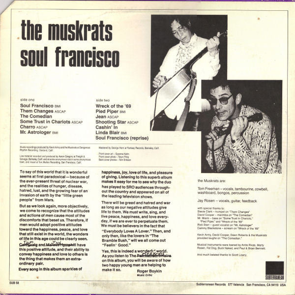 The Muskrats : Soul Francisco (LP, Album)