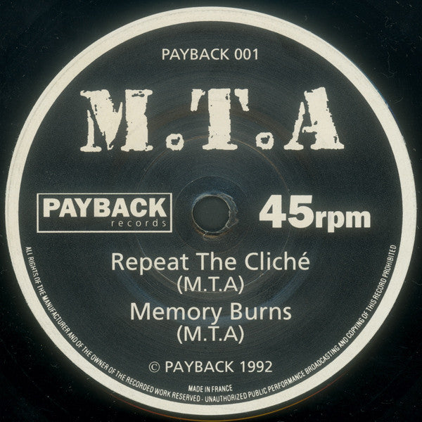 M.T.A. : Semtex Blues (7", EP)