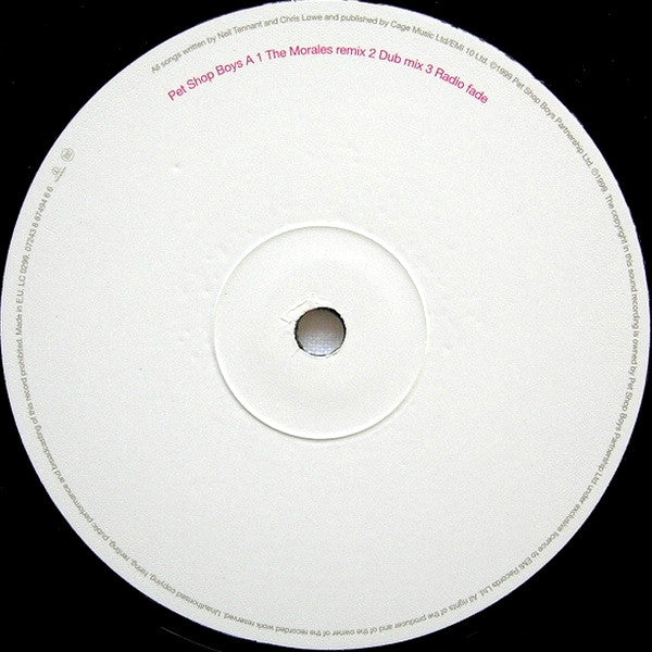 Pet Shop Boys : I Don't Know What You Want But I Can't Give It Any More (12")