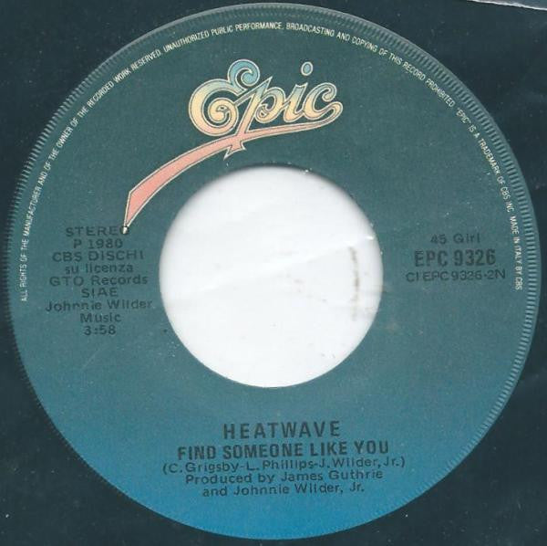 Heatwave : Gangsters Of The Groove (7")