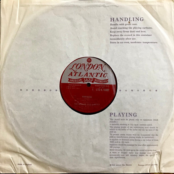 The Modern Jazz Quartet : Fontessa (LP, Album, Mono, RP, Blu)