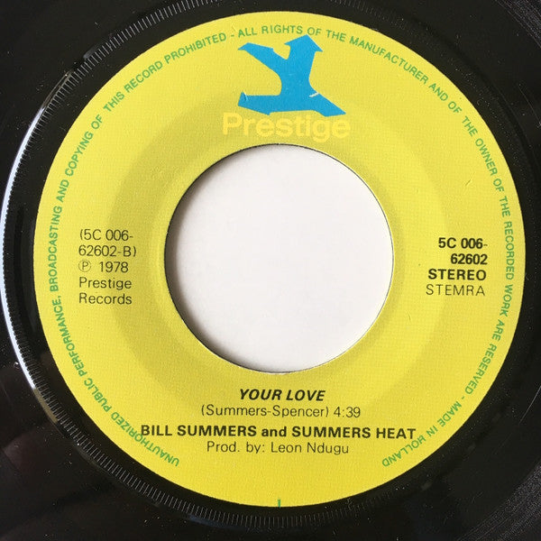 Bill Summers & Summers Heat : Straight To The Bank (7")