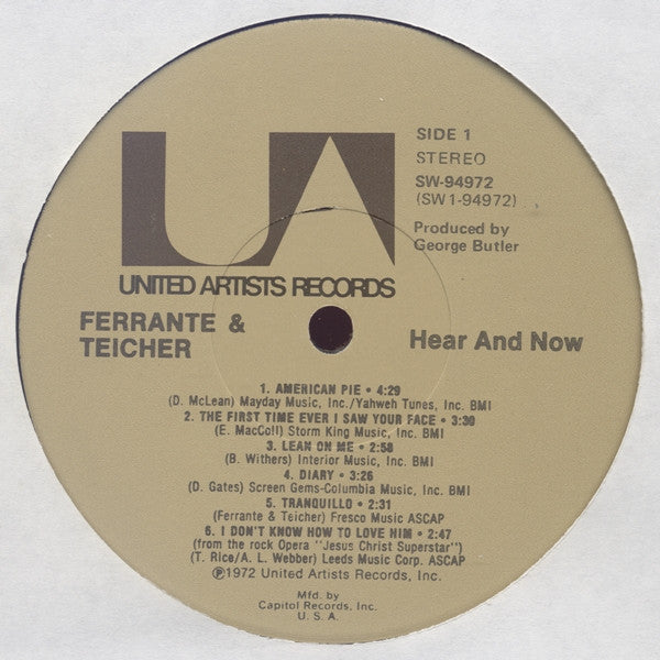 Ferrante & Teicher : Hear And Now (LP, Club, Cap)