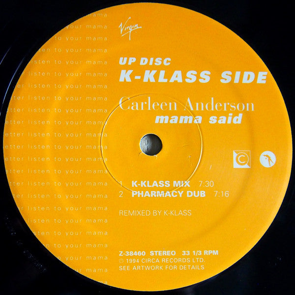 Carleen Anderson : Mama Said (Phillip Damien & K-Klass Remixes) (2x12")