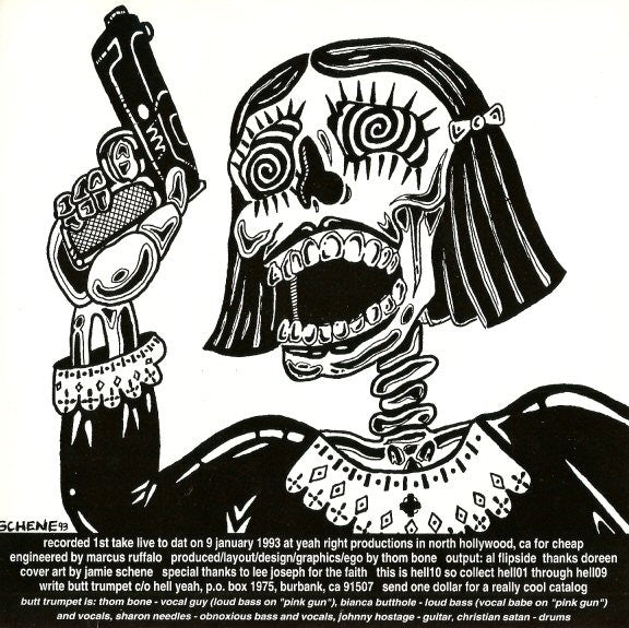 Butt Trumpet : I Left My Flannel In Seattle B/W Pink Gun (7", Blu)