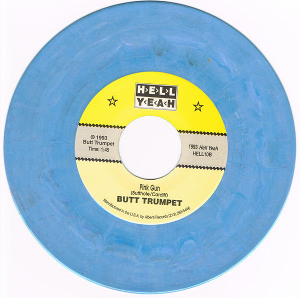 Butt Trumpet : I Left My Flannel In Seattle B/W Pink Gun (7", Blu)