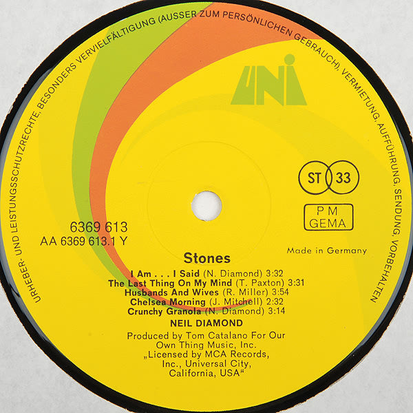Neil Diamond : Stones (LP, Album)