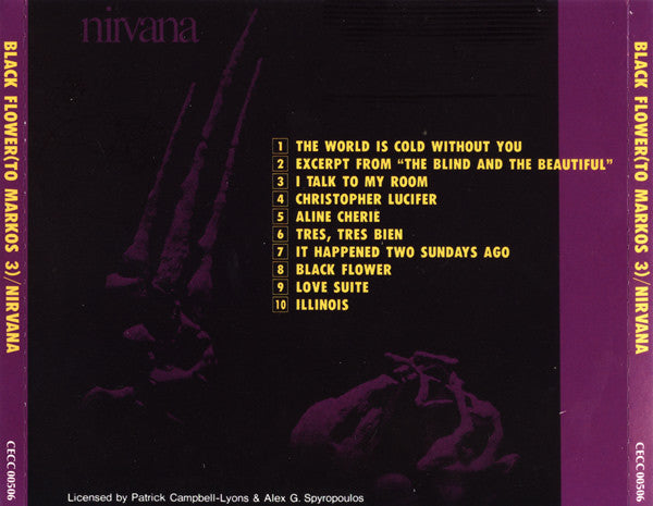 Nirvana (2) : Black Flower (To Markos 3) (CD, Album, RE)