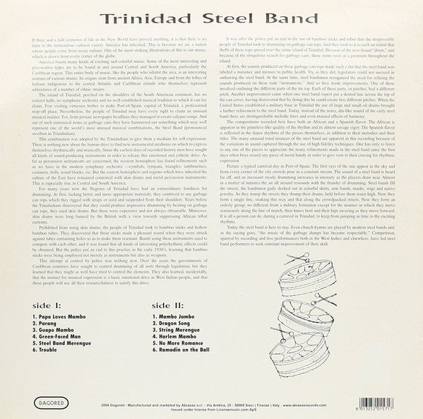 Trinidad Steel Band (2) : Trinidad Steel Band (LP, Album, RE, 180)