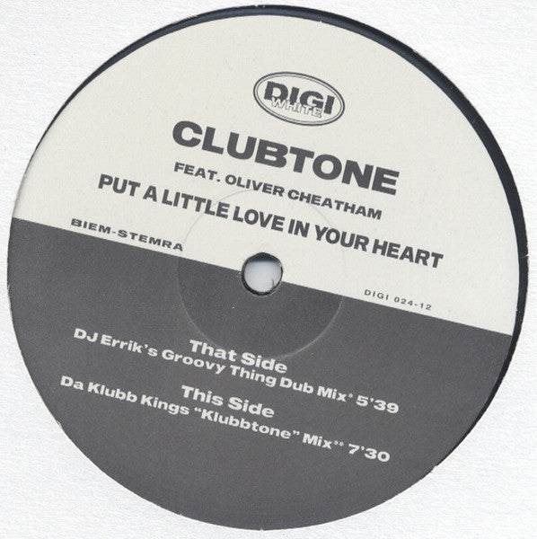 Clubtone Feat. Oliver Cheatham : Put A Little Love In Your Heart (12")