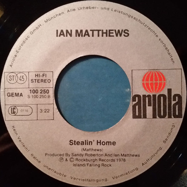 Iain Matthews : Shake It (7", Single)