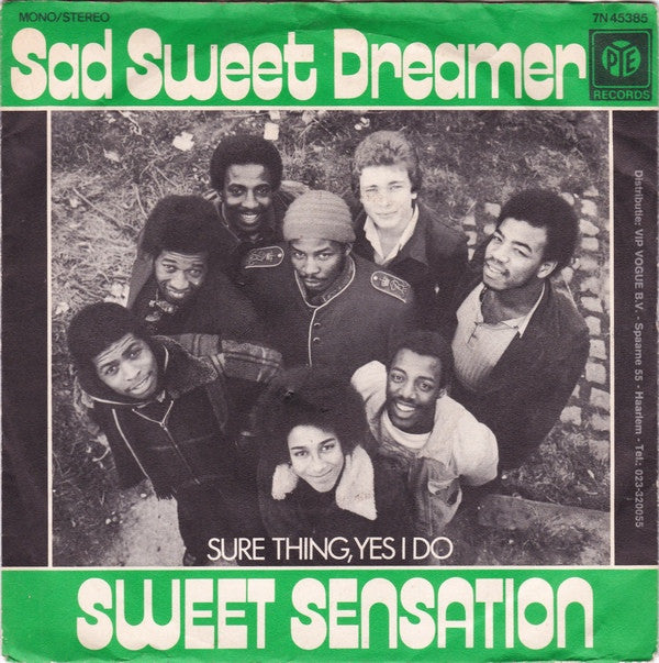 Sweet Sensation (2) : Sad Sweet Dreamer (7", Single)
