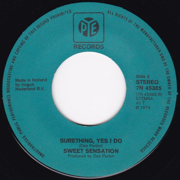 Sweet Sensation (2) : Sad Sweet Dreamer (7", Single)