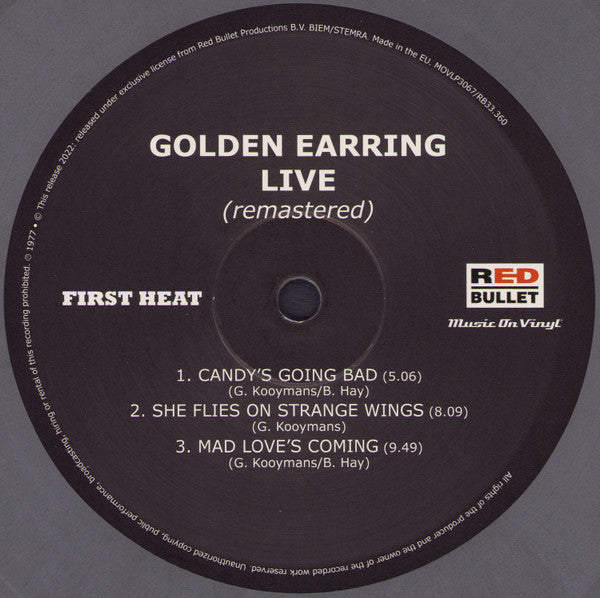 Golden Earring : Live (2xLP, Album, Ltd, Num, RE, RM, Bla)