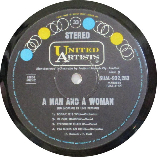 Francis Lai : A Man And A Woman "Un Homme Et Une Femme" (Original Motion Picture Soundtrack) (LP, Album)