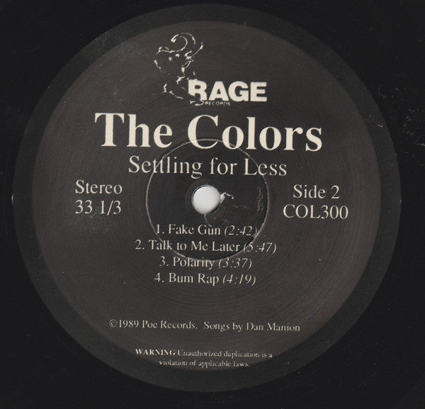 The Colors (2) : Settling For Less (LP, Album)