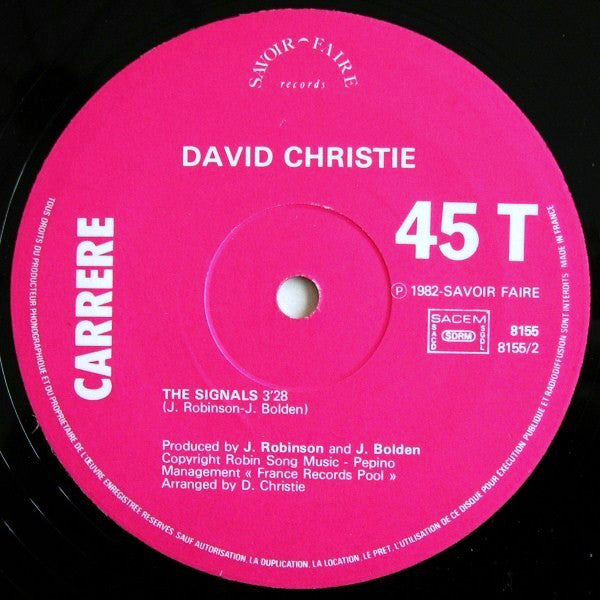David Christie : Saddle Up (12", Maxi)