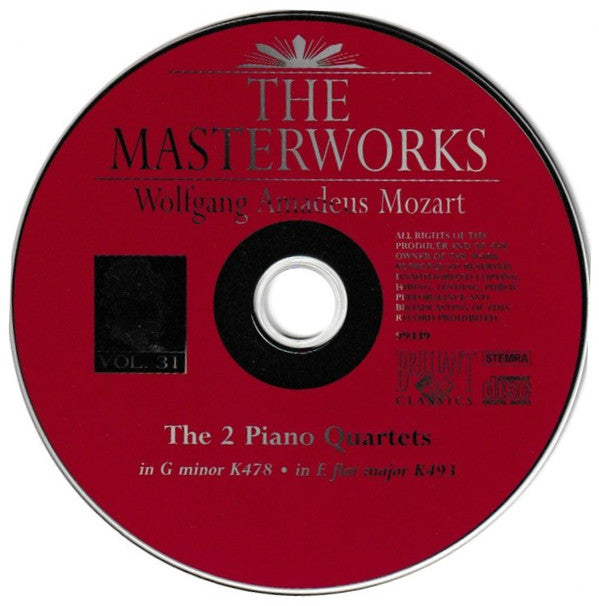 Wolfgang Amadeus Mozart, Bart van Oort, Tjamke Roelofs, Bernadette Verhagen, Jaap ter Linden : The 2 Piano Quartets (CD, Comp)