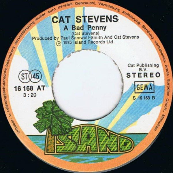 Cat Stevens : Two Fine People (7", Single)