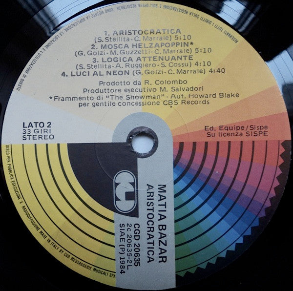 Matia Bazar : Aristocratica (LP, Album)