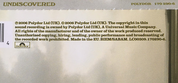 James Morrison (2) : Undiscovered (CD, Album)