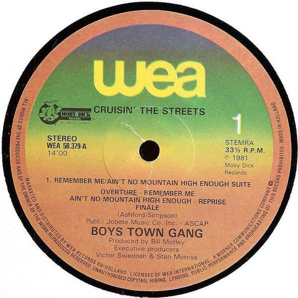 Boys Town Gang : Cruisin' The Streets (12", Album)
