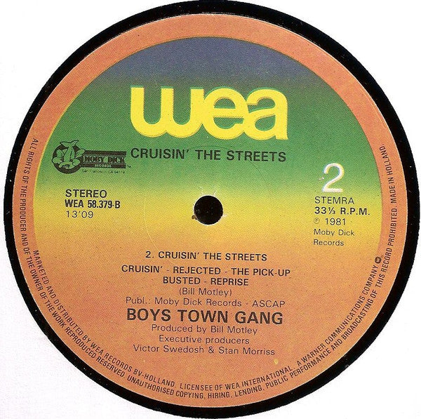 Boys Town Gang : Cruisin' The Streets (12", Album)