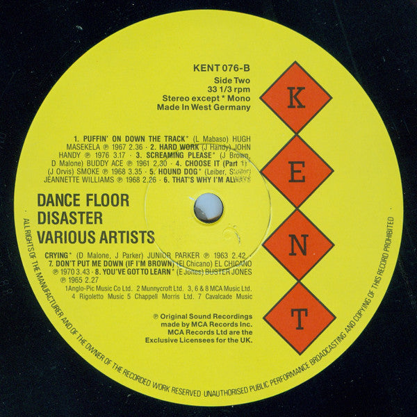 Various : Dance Floor Disaster (LP, Comp, Mono)