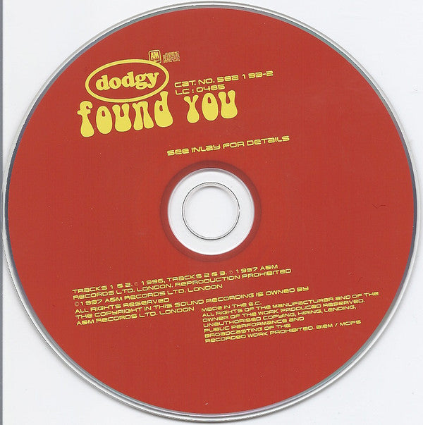 Dodgy : Found You (CD, Single)