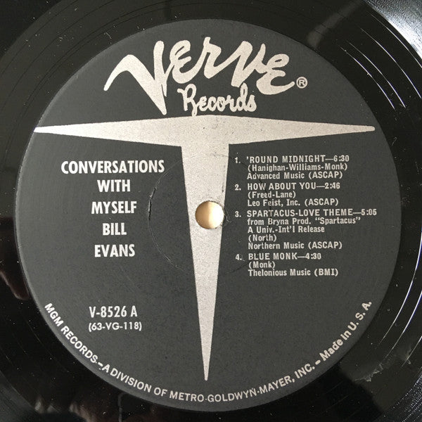 Bill Evans : Conversations With Myself (LP, Album, Mono)