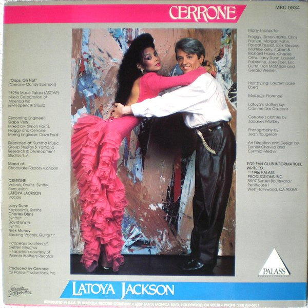 Cerrone & La Toya Jackson : Oops Oh No! (12")