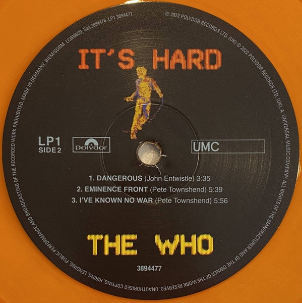 The Who : It's Hard (LP, Ora + LP, Yel + Album, RSD, Ltd, RE, RM, 40t)