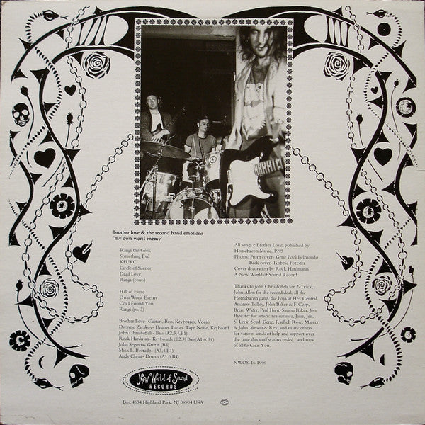 Brother Love & The Second Hand Emotions : My Own Worst Enemy (LP, Album, W/Lbl)
