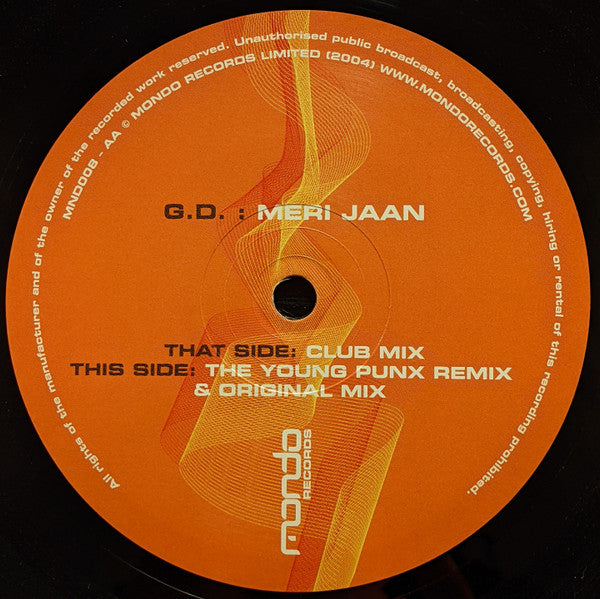 G.D.* : Meri Jaan (12")