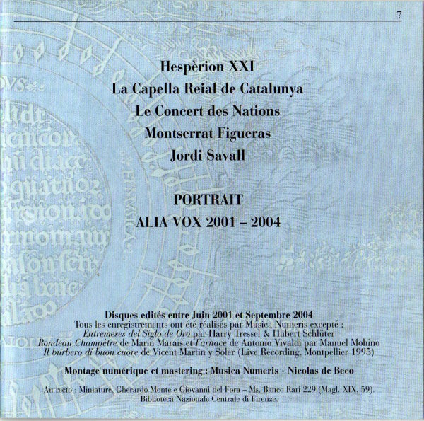 Jordi Savall • Montserrat Figueras • Hespèrion XXI • La Capella Reial De Catalunya • Le Concert Des Nations : Harmonie Universelle II (Portrait Alia Vox 2001-2004) (CD, Comp)