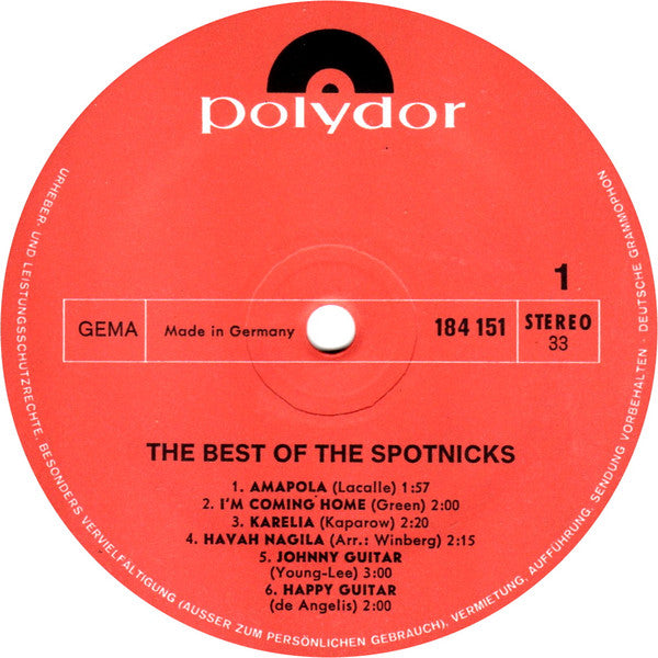 The Spotnicks : The Best Of The Spotnicks (LP, Comp, RE)