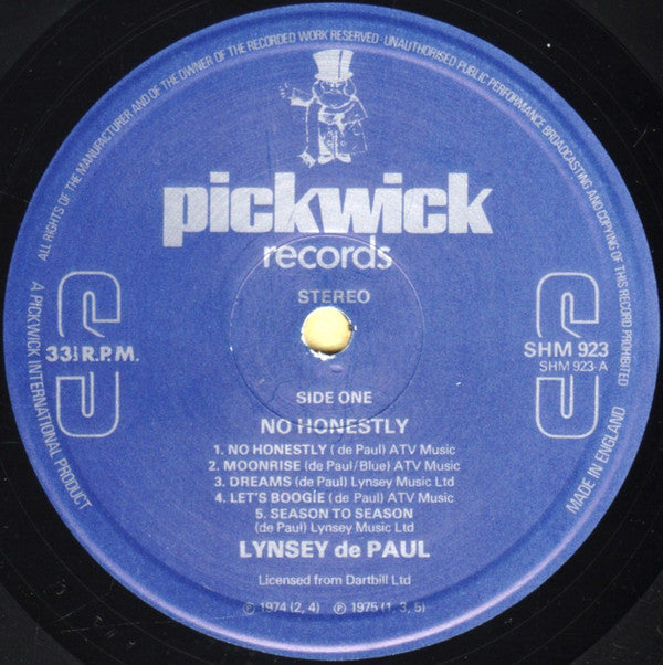 Lynsey De Paul : No Honestly (LP, Comp)
